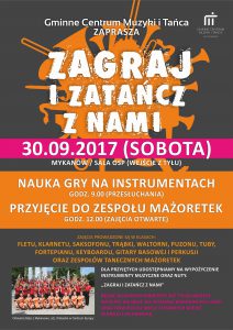 Read more about the article ZAGRAJ I ZATAŃCZ Z NAMI – ZAPRASZAMY NA PRZESŁUCHANIA
