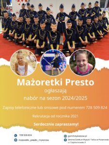 Read more about the article Ogłaszamy nabór do grupy Mażoretek